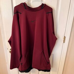 Men's Nike Pro Tech Pullover Hoodie - 4XLT - Crimson